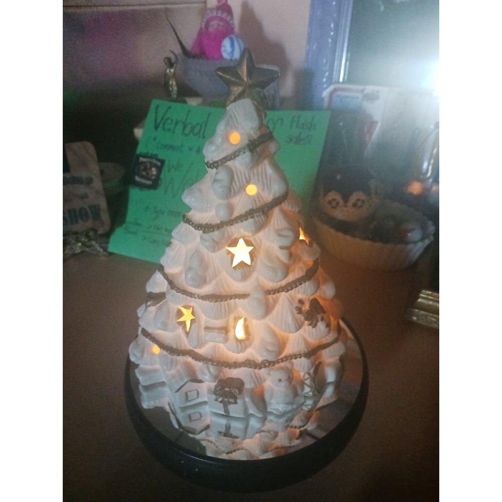 Ceramic Christmas tree Votive Holder Ceramic *chip